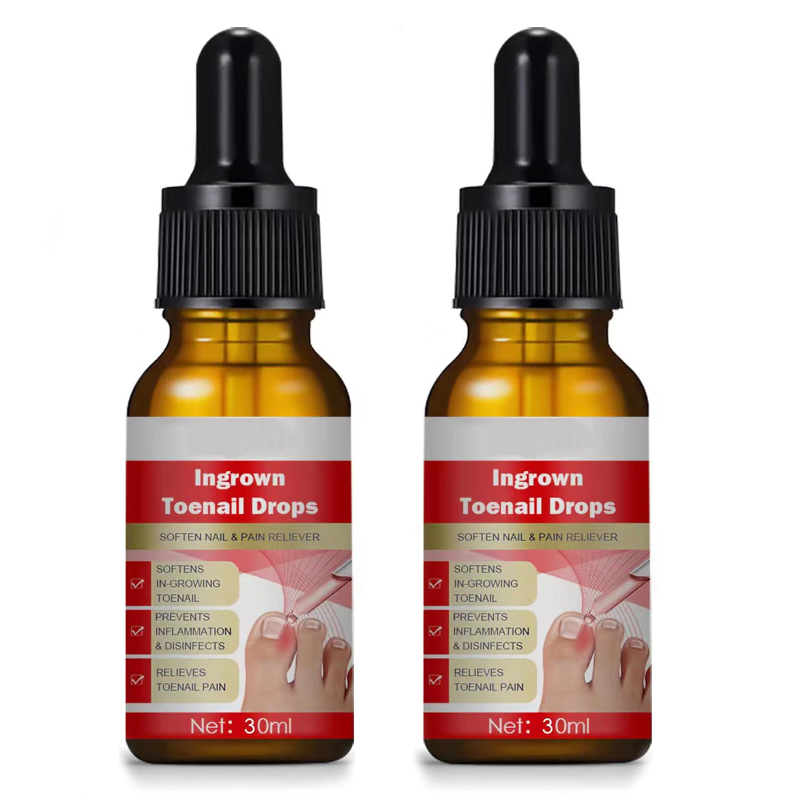 2pc Ingrown Toenail Treatment - 60ml Ingrown Toenail - Cuticle Care Oils for Ingrown Toenails