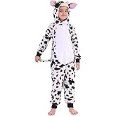 Wizland Animal Costume for Kids, Leopard Cow Monkey Reindeer Tiger Dalmatian Snowman Santa for Christmas Halloween
