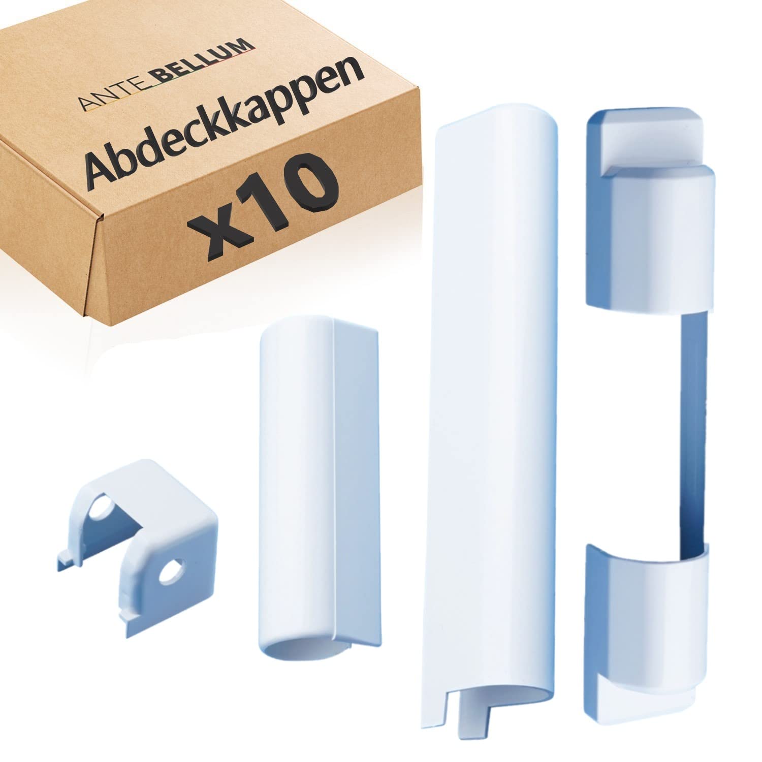 Siegenia SI Aubi A300 PVC Hinge Covers for Plastic Windows and PVC Balcony Doors, White (EK001, EK211, LK006, LK330) (10 Sets)