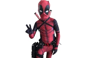 AMOCO Children Superhero Cosplay for Kids Boys Bodysuit Jumpsuit Outfits Halloween Costume With Accessories Full Set
