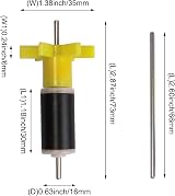 Mxfans Yellow 16mm Pump Impeller Rotor Shaft Bearing Replacement For view 4
