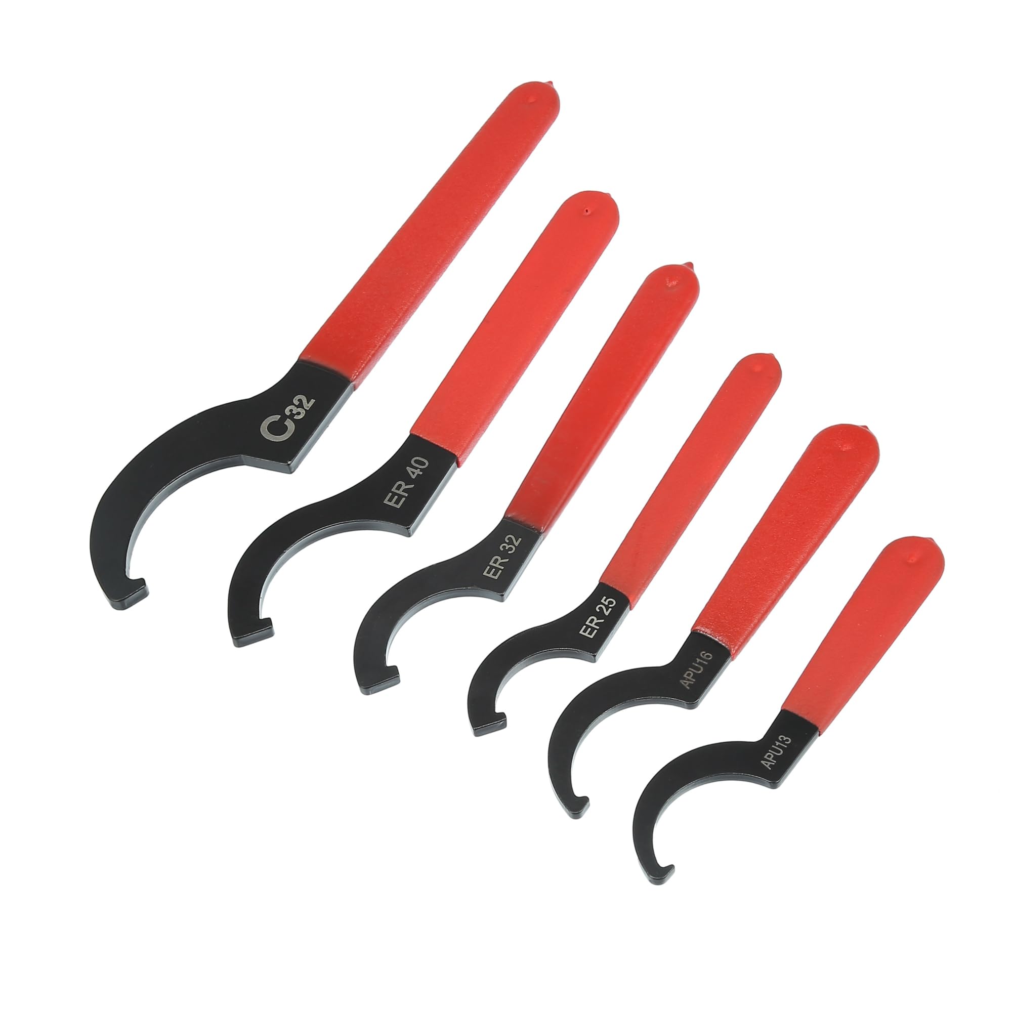 A ABSOPRO 6pcs Coil Over Wrench Shock Spanner Adjustable C Shape Wrenches Tool Item Replacement
