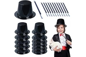 Tigerdoe Party Favors - Magician Birthday Party Supplies,12 Magician Hats & 12 Magic Wands