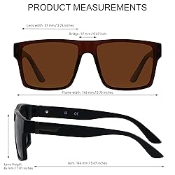 LYZOIT Square Sunglasses for Men Women Polarized