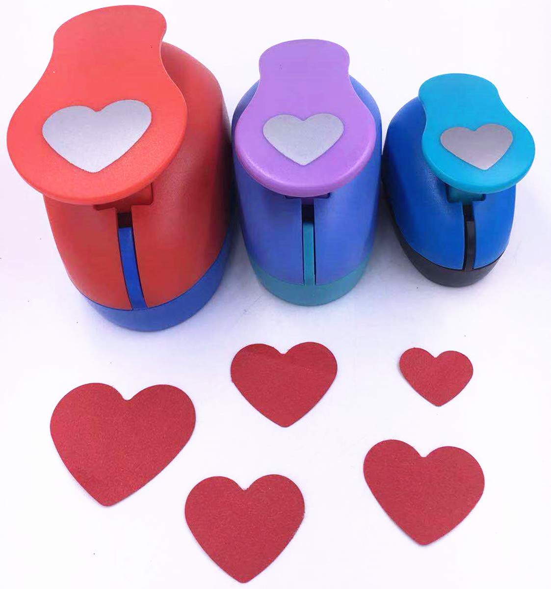Tech P Creative Life 3 Pcs 1 5 1 5 8 Heart Shape Craft Punch Scrapbook Paper Cutter Eva Foam Hole Punches Valentines Gift Set Amazon In Office Products
