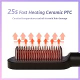 VKK Hair Straightener Brush 5 Temp Settings PTC Fast Heat Anti-Scald Comb view 2