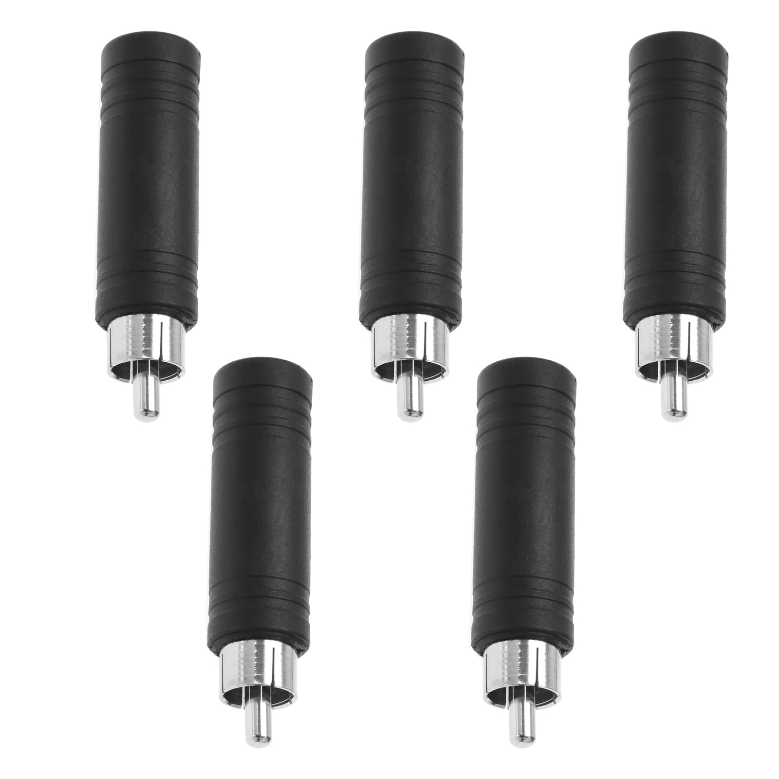 5PCS RCA Plug to 6.35mm Mono Jack Adapter 6.35mm Female to RCA Male Connector Jack Converter for Speaker Mono Channel Microphone Connecting
