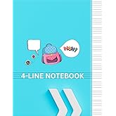 4-Line Notebook: Handwriting Practice paper for Kids.
