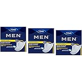 TENA Men Maximum Guard Incontinence Pad for Men, Maximum Absorbency, (60 Total - 3 Packs)