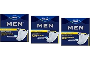 TENA Men Maximum Guard Incontinence Pad for Men, Maximum Absorbency, (60 Total - 3 Packs)