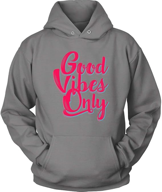 Buy Good Vibes Hoodie Positive Statement Hooded Sweatshirt Plus