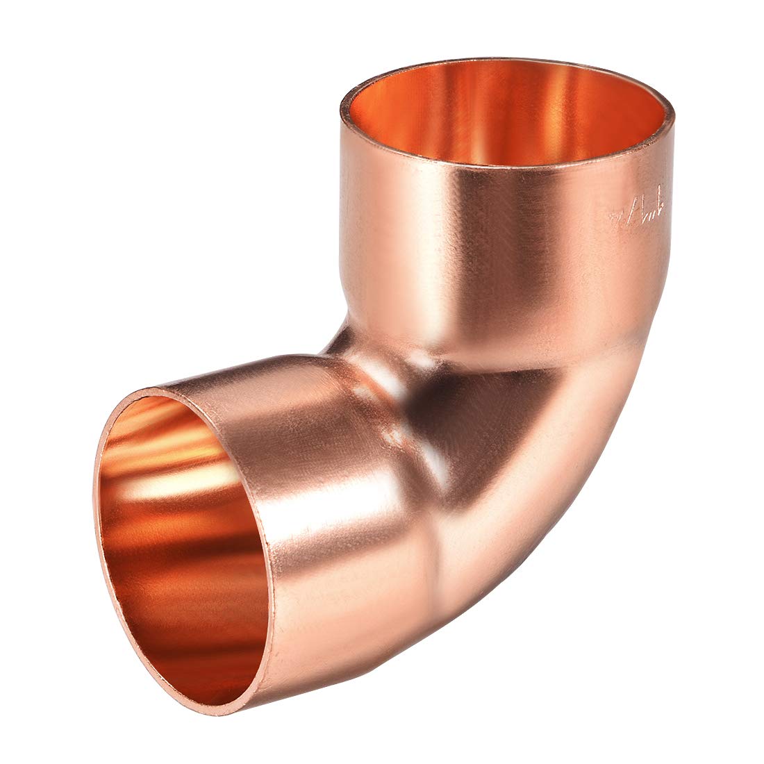 sourcing map 32mm ID 1mm Wall Thickness 90 Degree Copper Elbow Short-Turn Copper Pipe Fitting Connector for Plumbing
