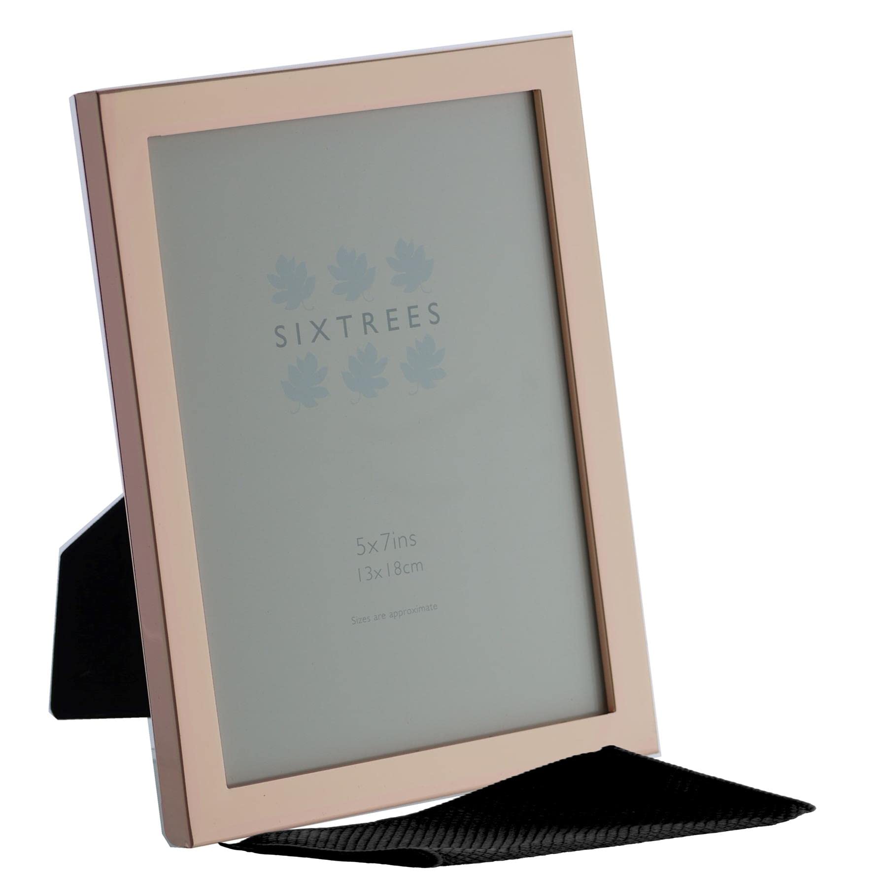 Sixtrees 2-121-57 Wide Square Edge Copper 7x5 inch photoframe. Complete with microfibre cleaning cloth.