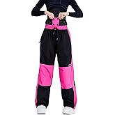 Womens Ski Pants Waterproof Windproof Insulated Snow Pants, Snowproof Ankle Cuffs for Snowboarding Hiking