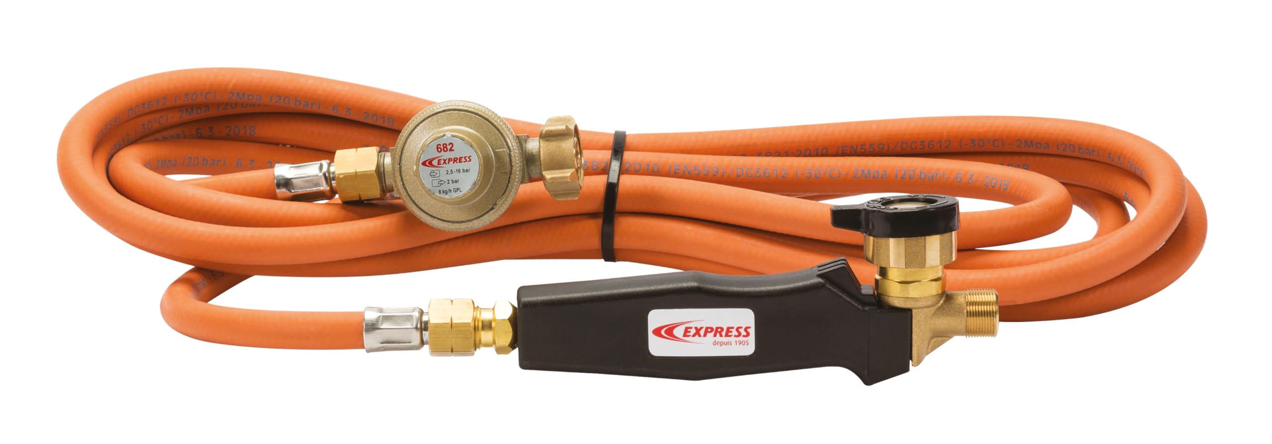 Express 6015 Soldering Lamp with Sealing Blowtorch - Set Consisting of Handle + 4.75 m Hose + Regulator 2 Bar