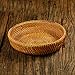 100% Handmade Weaved Storage Bin Fruit Basket Rattan Hamper Wicker Tray Weaving Rack Holder Dining Room Small Container Box Natural Decor Serving Handcrafted Bowl Organizer Serving Snack Dish Display