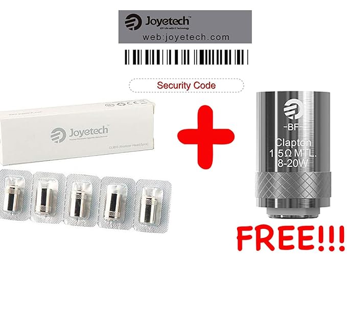 DansLesVapes [100% Authentisch 5 + 1 angeboten 6er Pack Verdampferköpfe JOYETECH BF Clapton 1.5 ohm (8-20W) oder BF SS316 1.0