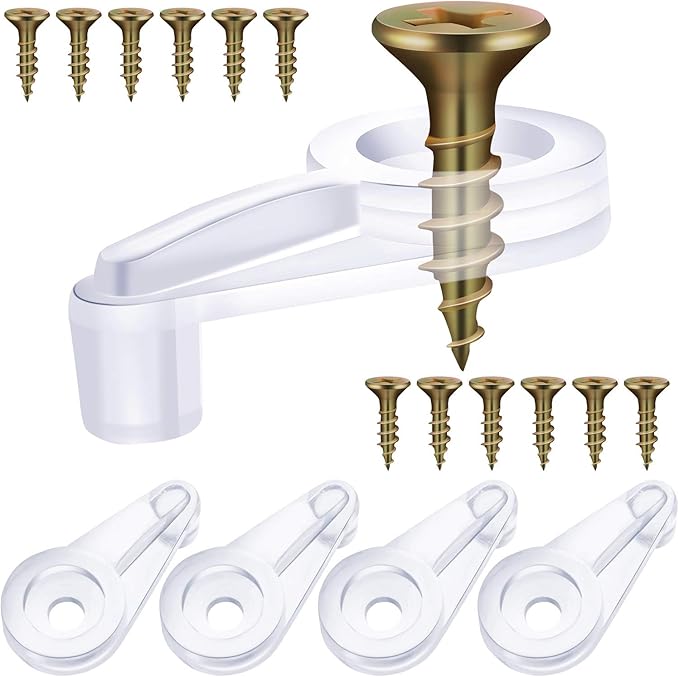 50 Pack Glass Retainer Clips Kit, 4 mm Glass Clip Glass Clips with Screws for Fixing