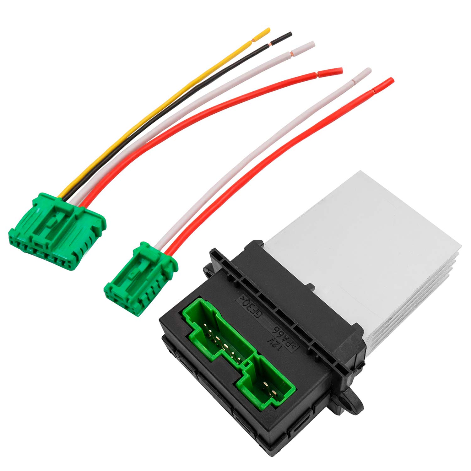 YAOPEI Heater Resistor with Wiring Plug for Nissan Note 207 406 607 1007 C5 C3 C2 Megane Modus Twingo Scenic 1 2 6441.L2 6441L2