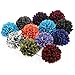 Landisun Men's Lapel Pin Flower Boutonniere Set Handmade For Suits (1 Dozen,Style 33)