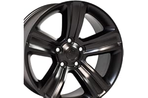 OE Wheels LLC 20 inch Rim Fits 5x139.7 Dakota Aspen Durango DG65 20x9 Satin Black Wheels Hollander: 2453