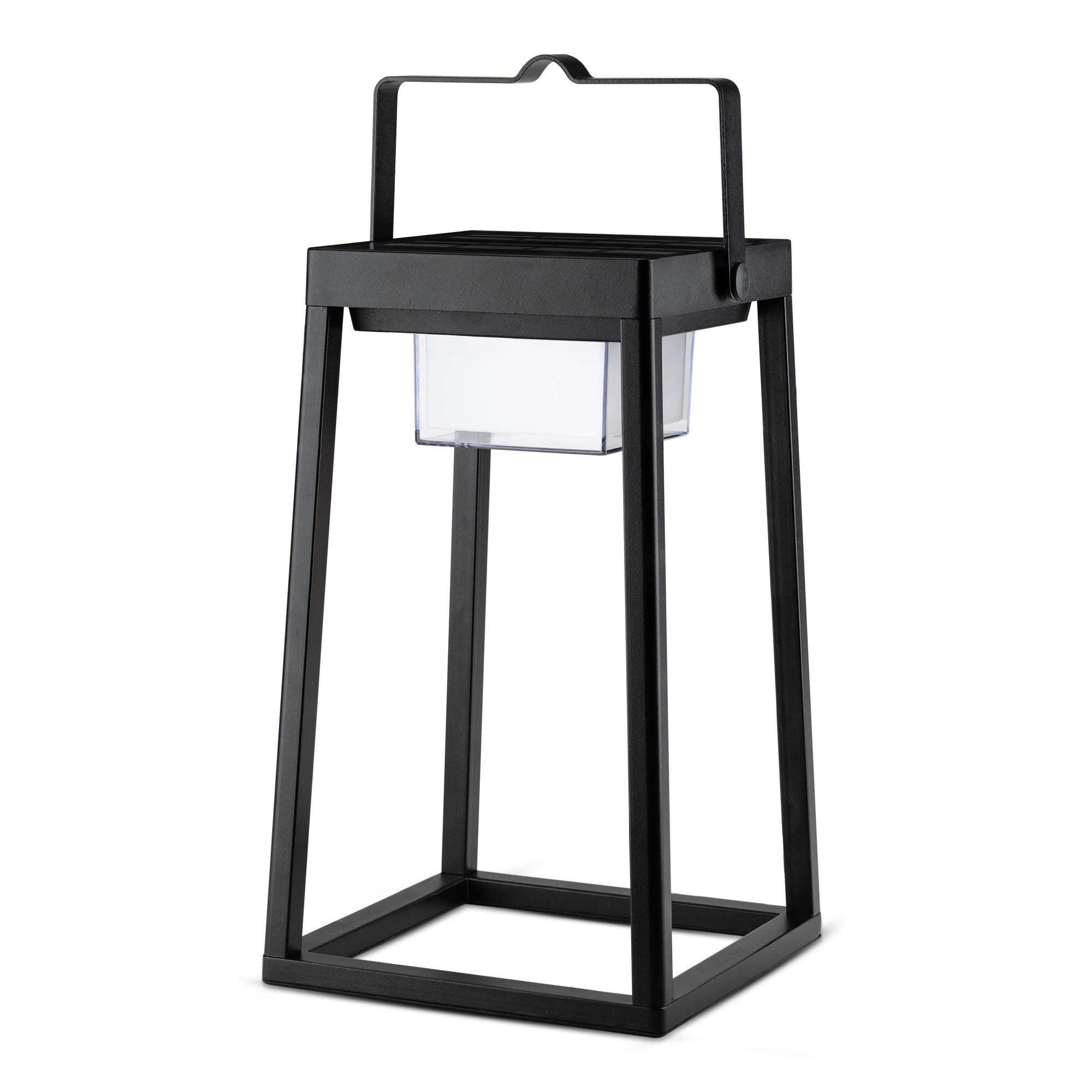 Brendz Yuma Solar Outdoor Table LED Lantern - Solar Powered, 3 Light Modes, USB-C Rechargeable, IP44 Water Resistant for Garden Décor