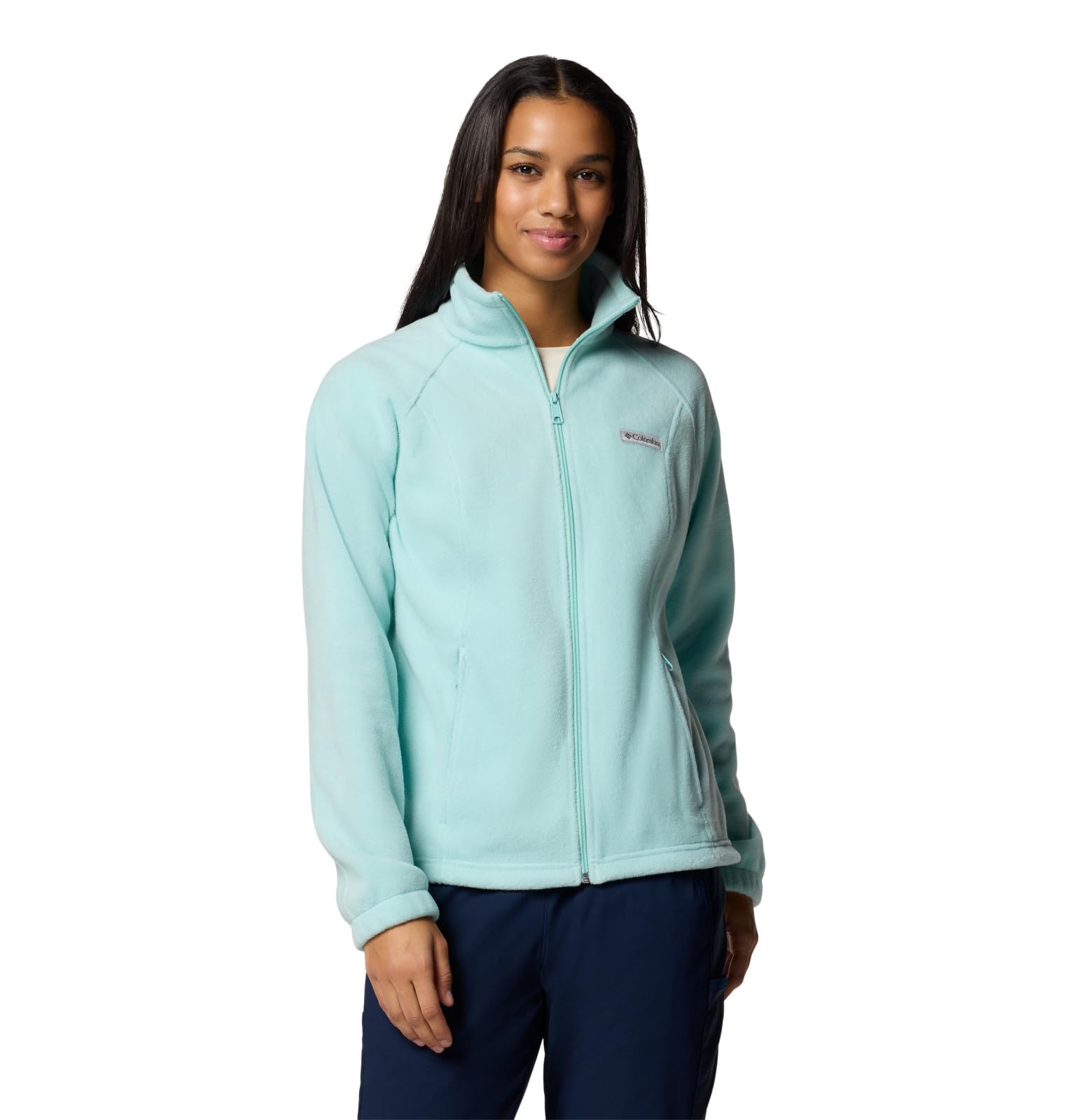 Columbia Womens Benton Springs Full Zip Fleece Jacket, Spray, 3X Image