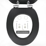 Tiger Blackwash MDF Toilet Seat Soft Close Quiet Adjustable Hinge Black view 5