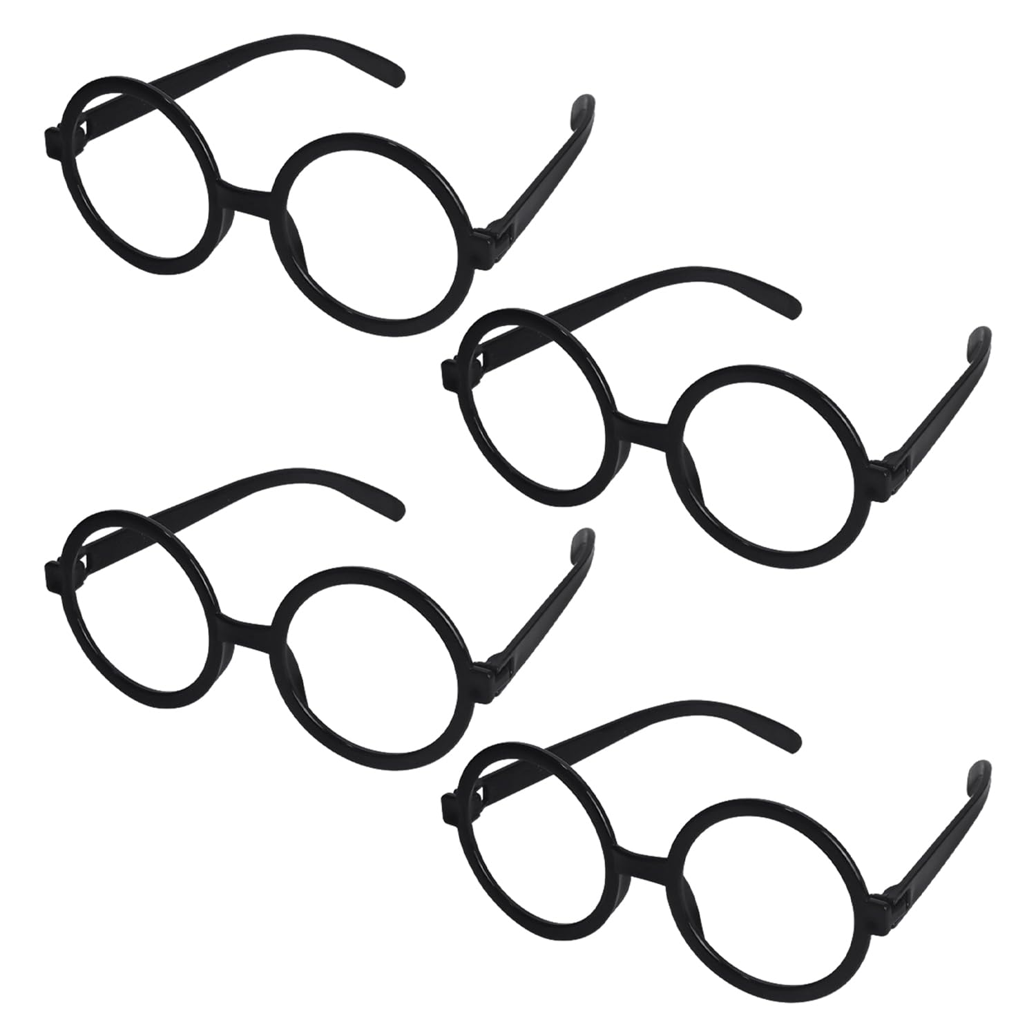 EPCDBBRT 4 Pieces Of Children'S Glasses, Round Frame Glasses, Glasses Without Lenses, Dress-Up Glasses Props, Clothing Accessories, Party Decorations
