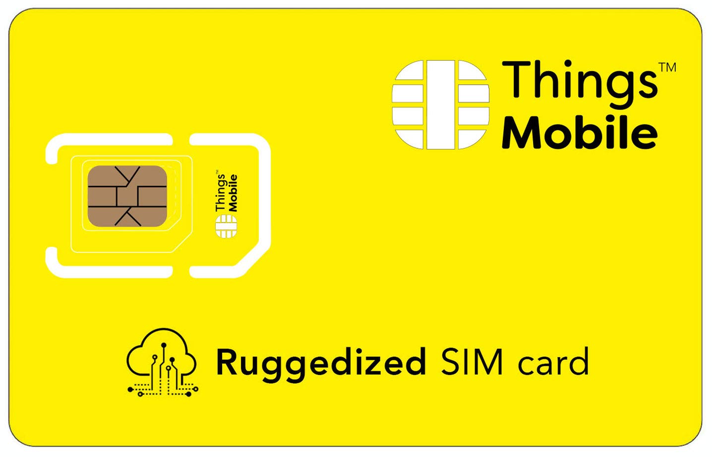 RUGGEDIZED DATA SIM Card for IOT and M2M - Things Mobile - With Global Coverage And Multi-Operator GSM/2G/3G/4G Network, No Fixed Costs, No Expiration Date And Competitive Rates. €10 Credit Included