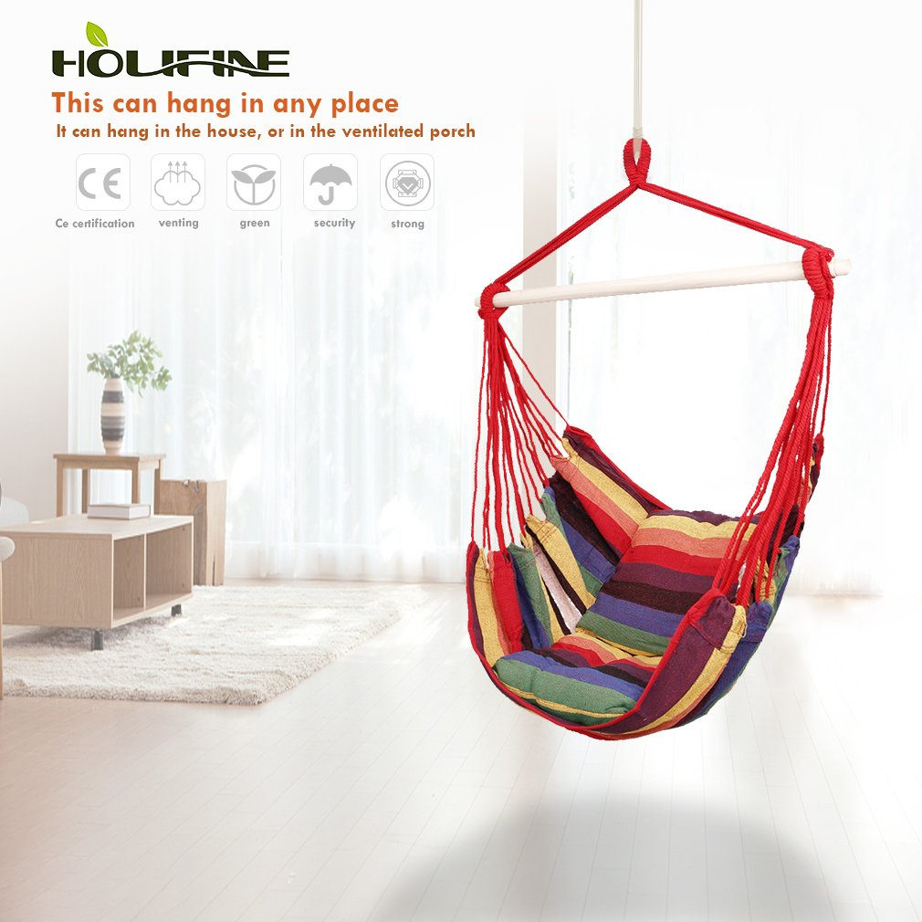 Hamaca Jardín de Algodón y Poliester de 100 x 130 cm Holifine Hamaca