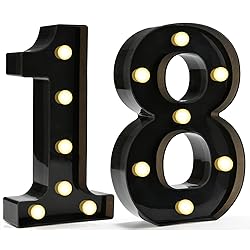 Pooqla Decorative Led Light Up Number