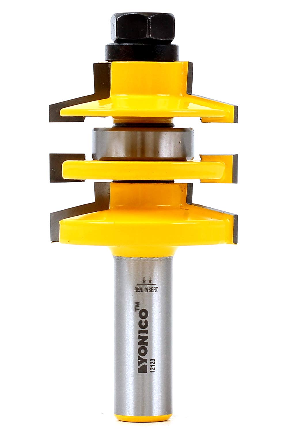 Yonico 12123 Bevel Stacked Rail and Stile Router Bit 1/2-Inch Shank