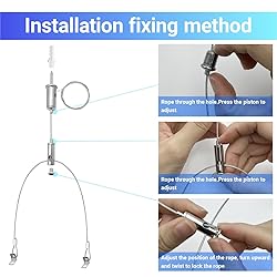 HAMRVL 4 Set Aquarium Light Suspension Cables Kit