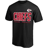 NFL Kansas City Chiefs Black Kids Youth 8-20 Official Football Team Prime Time Performance Primary Logo Short Sleeve T-Shirt