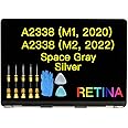 (Silver) for MacBook Pro A2338 (M1,2020) (M2,2022) EMC (3578) (8162) Retina Full CFCC Display Assembly LED LCD Screen ReplacementA+++