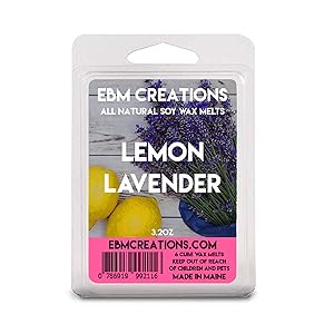 Lemon Lavender - Scented All Natural Soy Wax Melts - 6 Cube Clamshell 3.2oz Highly Scented!