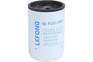 LEFONG FUS-1065 Water Coolant Filter Replaces WF2127, WF2126, 3680434, P550867, LFW2127, B5087 Fits Cummins X15 ISX12 ISX15 ISM11 ISX ISX12G Engine Freightliner International Peterbilt Kenworth Volvo