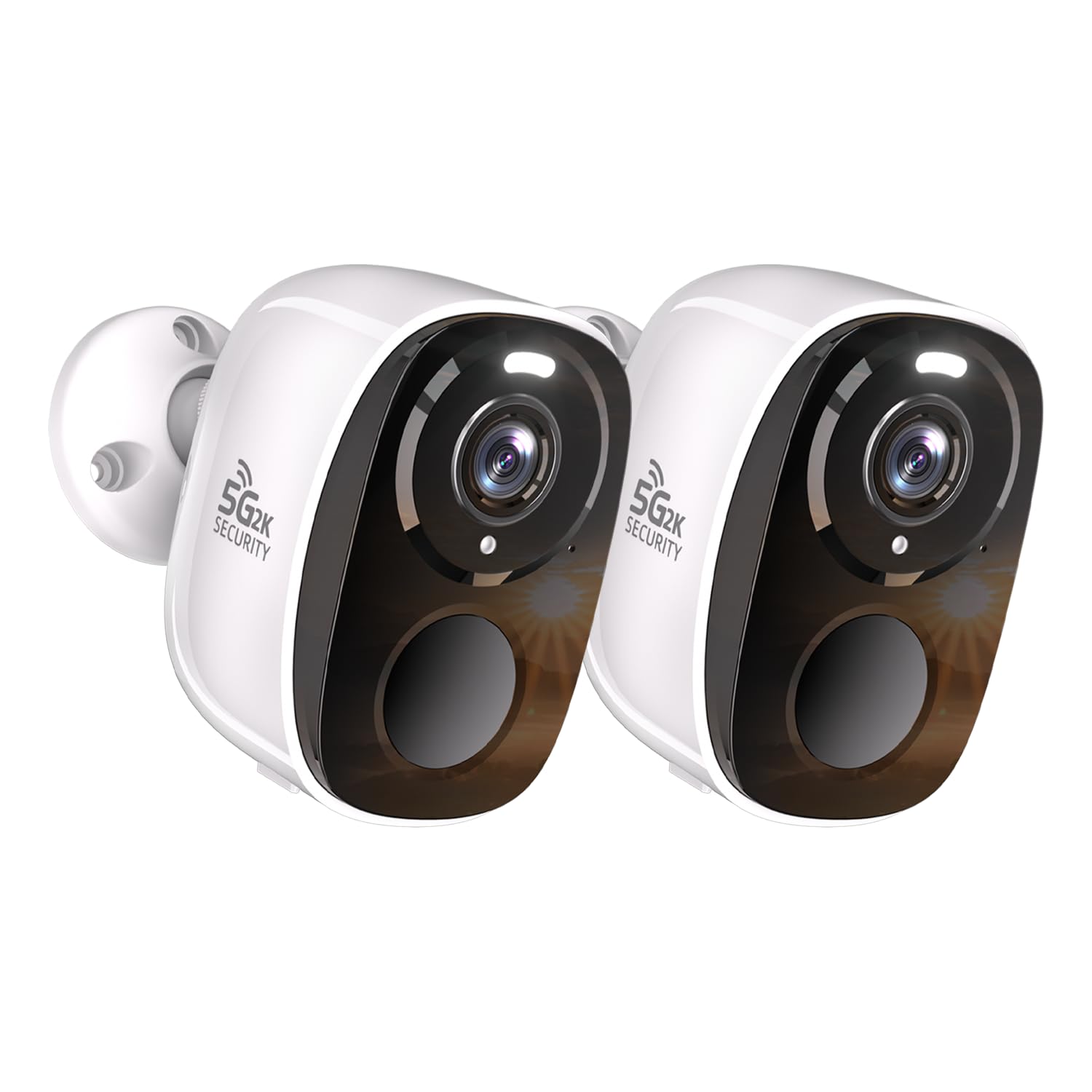 Photo 1 of 2pcs 5G/2.4G WiFi Security Cameras Wireless Outdoor,2K Home Indoor Camera with AI Detection, Siren,Wireless Cameras for Home Security with Color Night Vision, 2-Way Talk, IP65, Works/Alexa, Cloud/SD