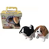 Mytoys&Gift Walking, Moving, Sounding, Tail Wagging Plush Baby Beagle Puppy Dog Cavalier King Charles Spaniel Random Color