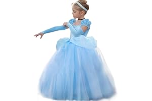 CQDY Cinderella Dress Princess Costume Halloween Party Dress up Blue