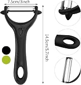 FUYOAL 2 Pcs Y-Shaped Swivel Potato Peeler Stainless Steel Kitchen Tool view 3