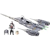 STAR WARS Epic Hero Series The Mandalorian's N-1 Starfighter Ship, 4-Inch Scale Grogu & Mandalorian Action Figures, Toys for Boys & Girls Ages 4+
