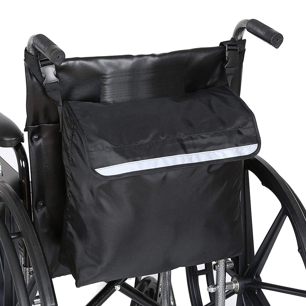 Secure Wheelchair Storage Bag Pouch, Mobility Aid Wheelchair Accessories Bag,Travel Carry Under Bag Medical Mobility for Powered or Electric Wheelchairs use