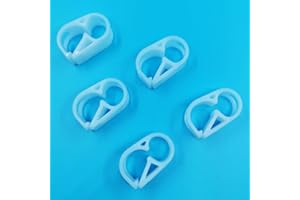 DOPHO Plastic Tubing Clamps Tube Clamp 0.196-0.314 Inch Tube Laboratory Pinch Valve Flow Control Hose Clamp 5pc Pack White
