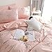 BuLuTu Flamingo Queen Duvet Cover Pink Cotton for Teen Girls Women,Cute 3 Pieces Kids Bedding Sets Zipper Closure with Corner Ties,Queen Duvet Cover Set,Lightweight,Durable,No Comforter
