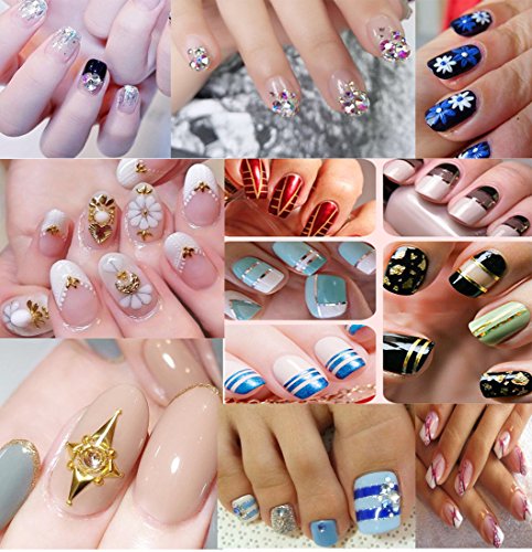 DIY Glitter Nail Rhinestones Decorations Dotting Tool Water Transfer Sticker Decal Nail Line Tape Striping Nails Sanding Buffing File Beauty Accessories Nail Art Set Kit - Thumbnail 7
