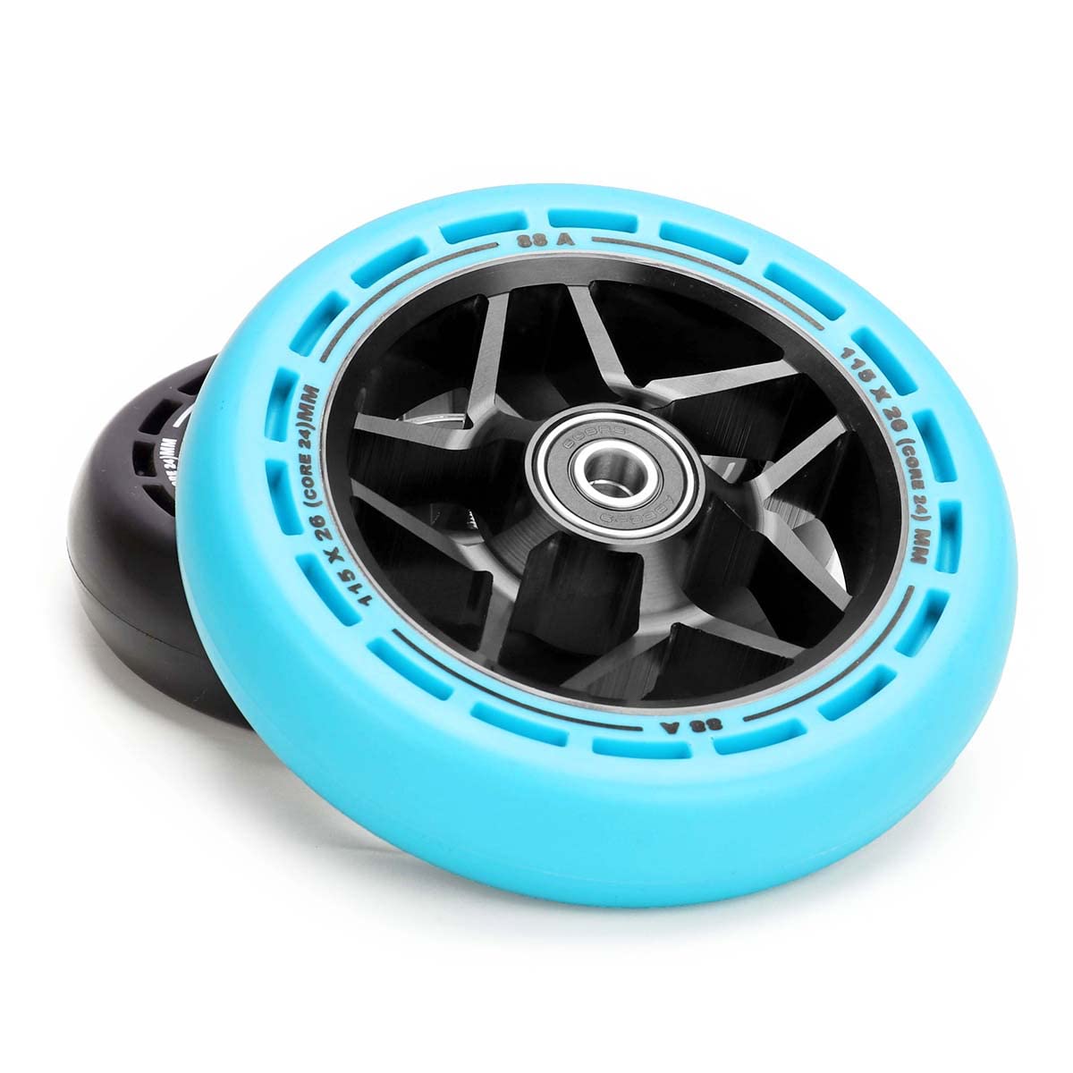 Photo 1 of Limit Pro Scooter Replacement Wheels 115x26mm Extra Wide with Hole Design PU 2pcs for Stunt Trick Scooter Smooth Ride