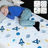 Hygge Sheets® Potty Training Pee Pads for Kids, Toddlers - 2 Pack - 100% Waterproof, Non Slip Bed Wetting Pad for Twin Beds - Washable, Reusable Mattress & Sheet Protector - Space
