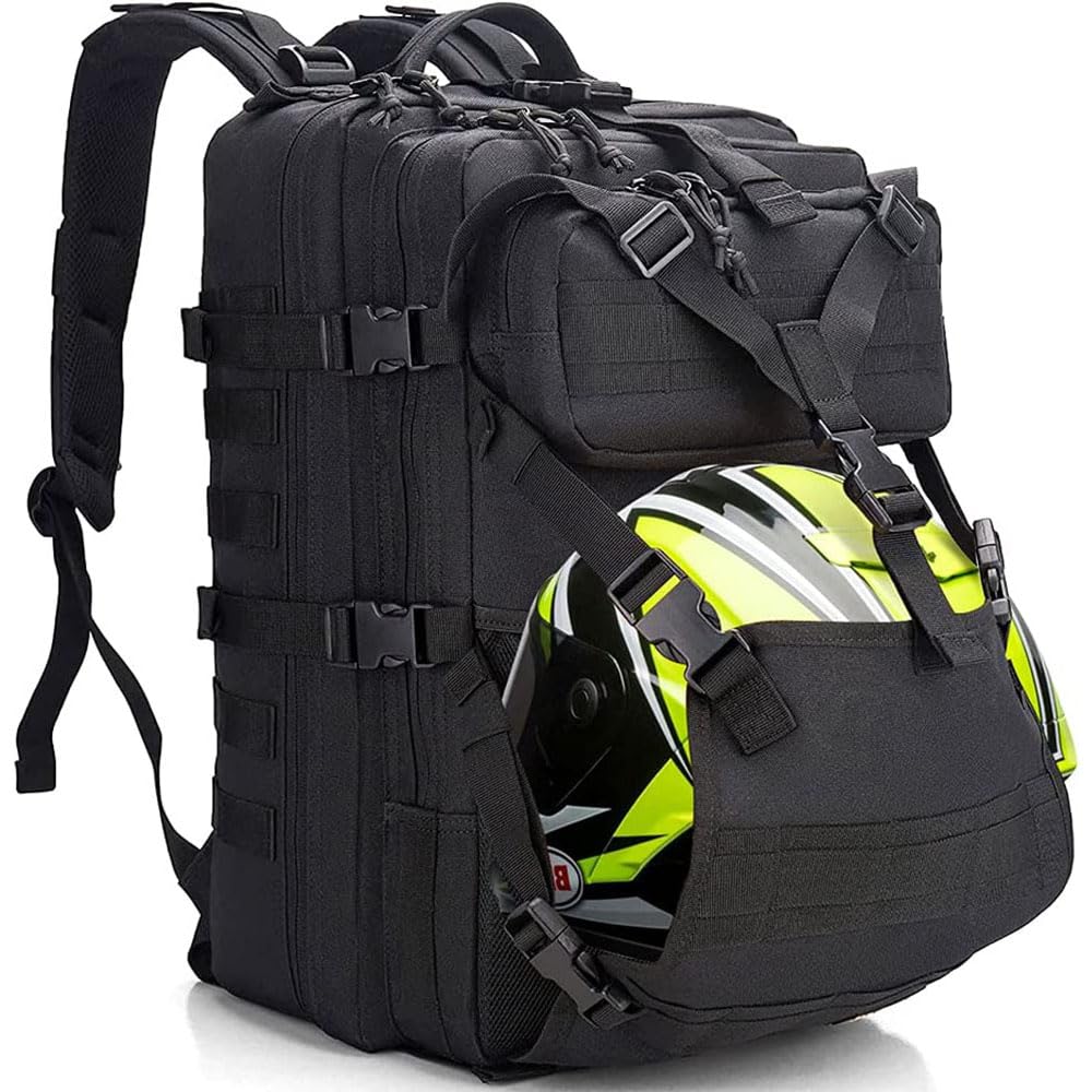 Motorcycle Helmet Backpack Bag For Men With Hard Hat Carrier